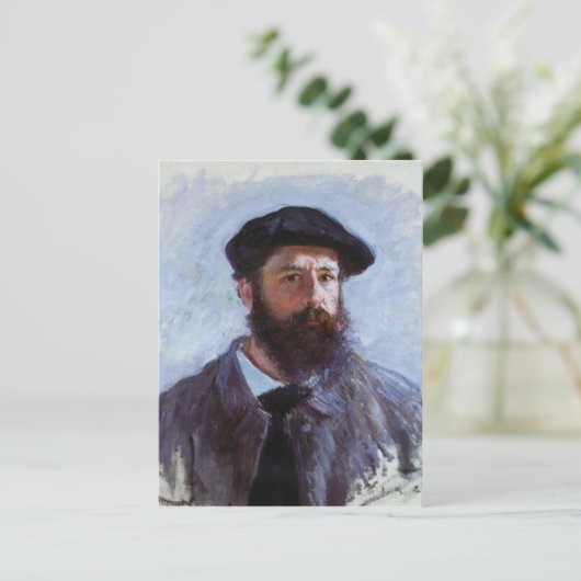 Claude Monet a Self-Portrait briefkaart (Staand voorkant)