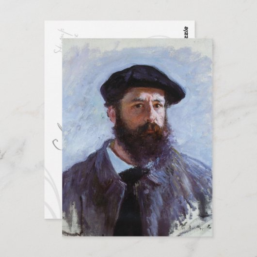 Claude Monet a Self-Portrait briefkaart (Voorkant / Achterkant)