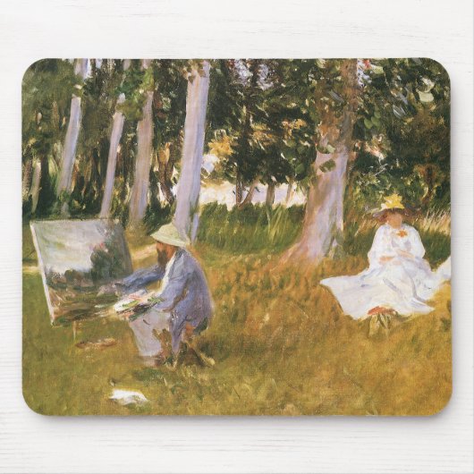 Claude Monet aan het schilderen, Rand van een bos Muismat (Voorkant)