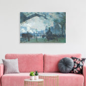 Claude Monet - Aankomst van de Normandische trein Canvas Afdruk (Insitu (Woonkamer))