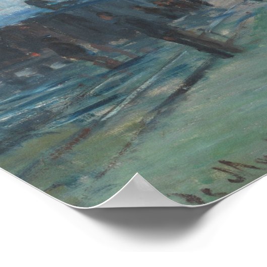 Claude Monet - Aankomst van de Normandische trein Poster (Hoek)