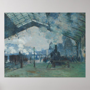 Claude Monet - Aankomst van de Normandische trein Poster