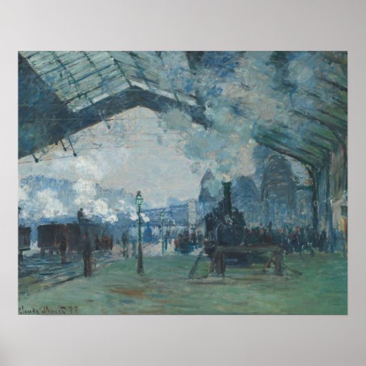 Claude Monet - Aankomst van de Normandische trein Poster (Voorkant)