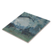 Claude Monet - Aankomst van de Normandische trein Tegeltje (Zijkant)