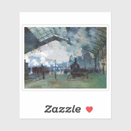 Claude Monet Aankomst van de Normandy Train Gare Sticker (Vel)