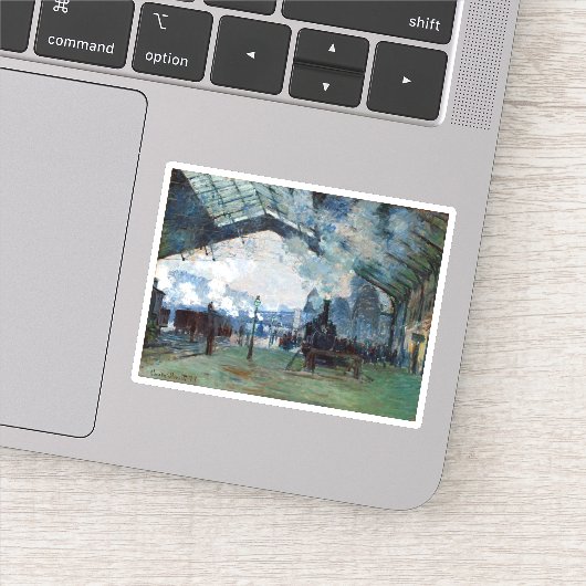 Claude Monet Aankomst van de Normandy Train Gare Sticker (Detail)