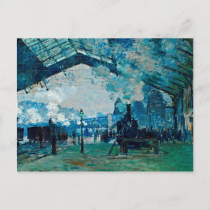 Claude Monet - aankomst van de trein Normandië Briefkaart