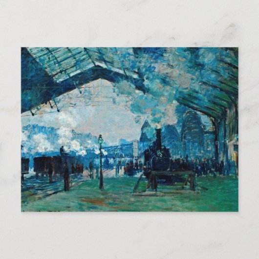 Claude Monet - aankomst van de trein Normandië Briefkaart (Voorkant)