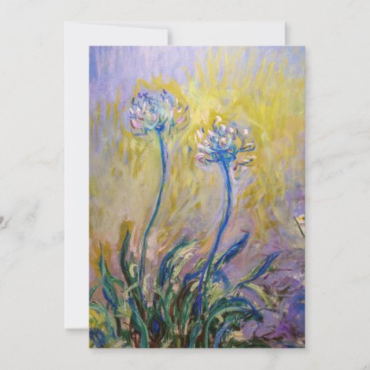 Claude Monet - Agapanthus Bedankkaart (Voorkant)