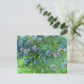 Claude Monet Agapanthus Briefkaart (Staand voorkant)