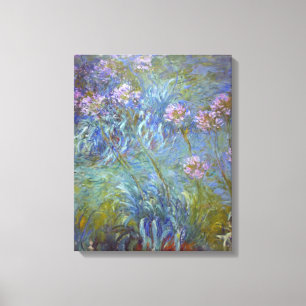Claude Monet Agapanthus Canvas Afdruk