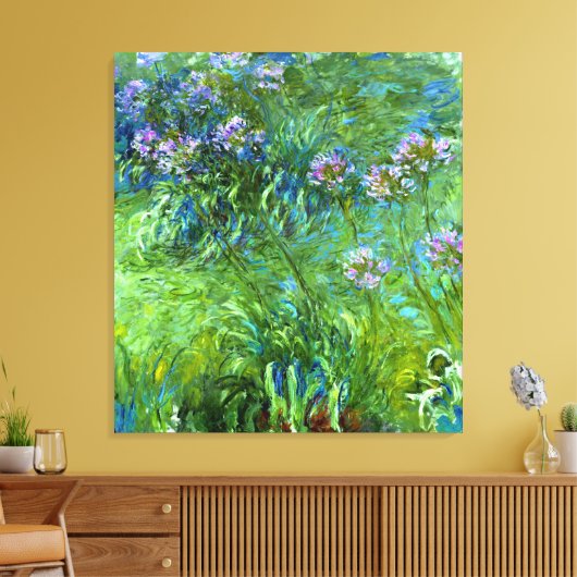 Claude Monet: Agapanthus Canvas Afdruk (Insitu (Woonkamer))