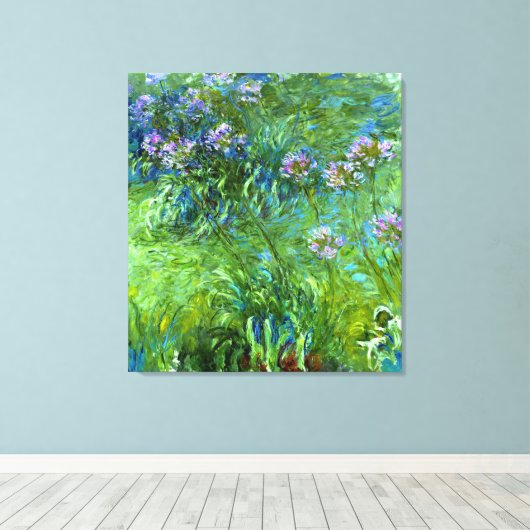 Claude Monet: Agapanthus Canvas Afdruk (Insitu (Houten vloer))