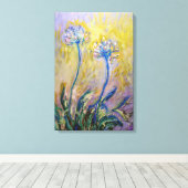 Claude Monet - Agapanthus Canvas Afdruk (Insitu (Houten vloer))