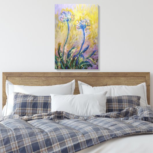 Claude Monet - Agapanthus Canvas Afdruk (Insitu (Slaapkamer))
