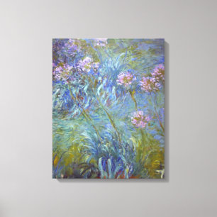 Claude Monet Agapanthus Canvas Afdruk