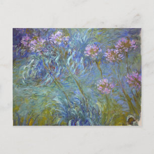 Claude Monet - Agapanthus Classic Flowers Painting Briefkaart