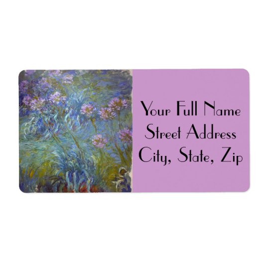 Claude Monet Agapanthus Etiket (Voorkant)