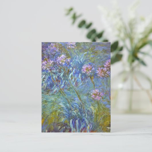 Claude Monet Agapanthus Fine Art Floral GalleryHD Briefkaart (Staand voorkant)