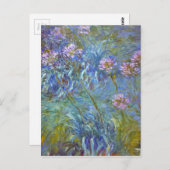 Claude Monet Agapanthus Fine Art Floral GalleryHD Briefkaart (Voorkant / Achterkant)