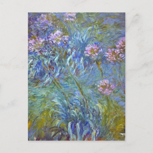 Claude Monet Agapanthus Fine Art Floral GalleryHD Briefkaart (Voorkant)