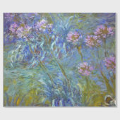 Claude Monet Agapanthus Fine Art Floral GalleryHD Cadeaupapier (Vlak)
