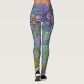 Claude Monet Agapanthus Fine Art Floral GalleryHD Leggings (Achterkant)