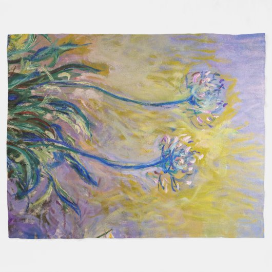 Claude Monet - Agapanthus Fleece Deken (Voorkant (Horizontaal))