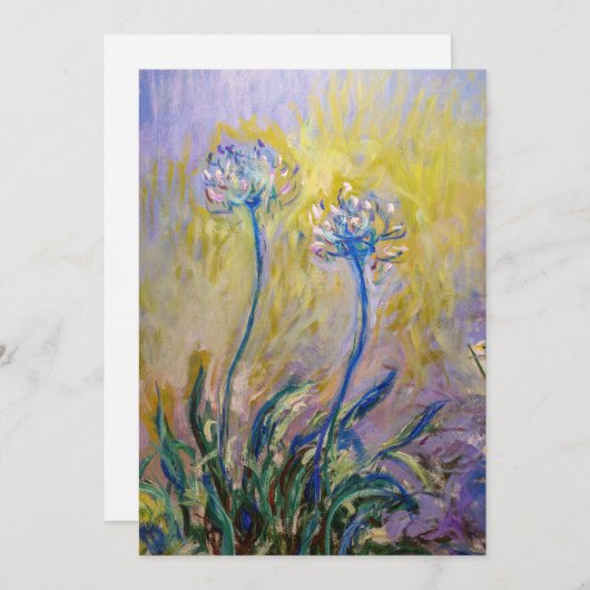 Claude Monet - Agapanthus Kaart (Voorkant / Achterkant)