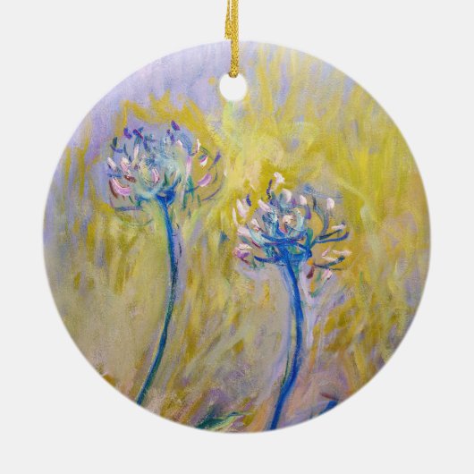 Claude Monet - Agapanthus Keramisch Ornament (Achterkant)