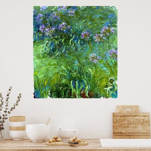 Claude Monet: Agapanthus Poster (Keuken)