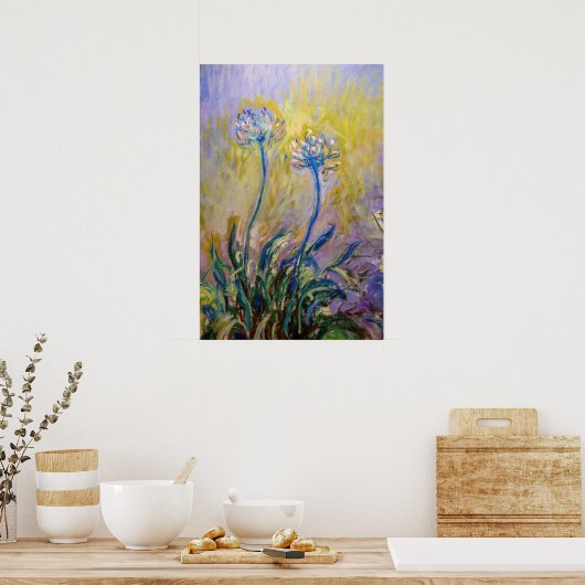 Claude Monet - Agapanthus Poster (Keuken)