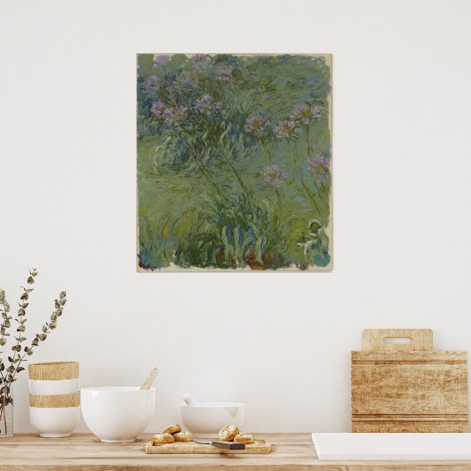 Claude Monet - Agapanthus Poster (Keuken)