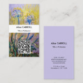 Claude Monet - Agapanthus - QR-code Visitekaartje (Voorkant / Achterkant)