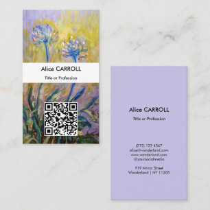 Claude Monet - Agapanthus - QR Code Visitekaartje