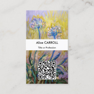 Claude Monet - Agapanthus - QR-code Visitekaartje