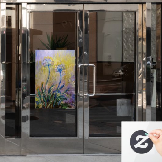 Claude Monet - Agapanthus Raamsticker (Kantoordeur)