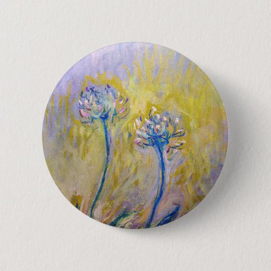 Claude Monet - Agapanthus Ronde Button 5,7 Cm (Voorkant)