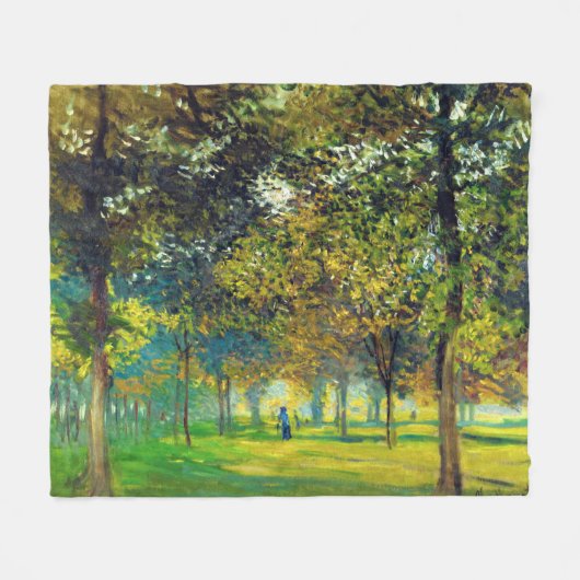 Claude Monet Allee du Champ de Foire Fleece Deken (Voorkant (Horizontaal))