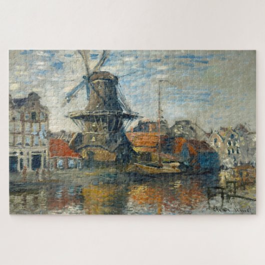 Claude Monet Amsterdamse Windmolen Legpuzzel (Horizontaal)