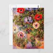Claude Monet Anemonen Briefkaart (Voorkant / Achterkant)