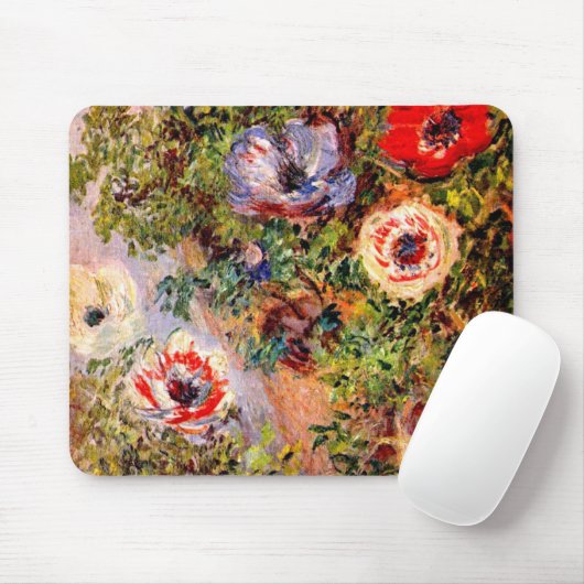 Claude Monet Anemonen Muismat (Met muis)