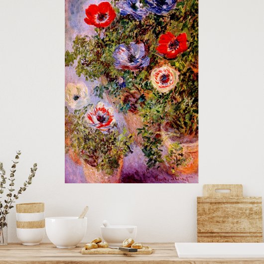 Claude Monet: Anemones Poster (Keuken)