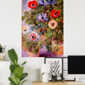 Claude Monet: Anemones Poster (Thuiskantoor)