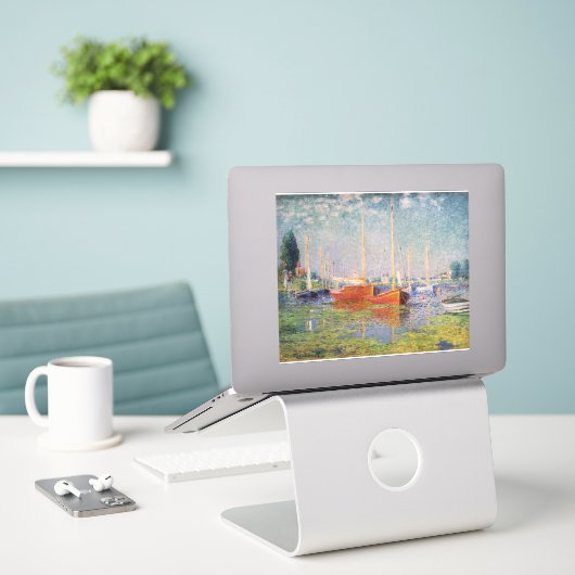 Claude Monet - Argenteuil Sticker (Laptop op bureau)