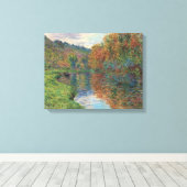 Claude Monet Arm van de herfst van Jeufosse Canvas Afdruk (Insitu (Houten vloer))