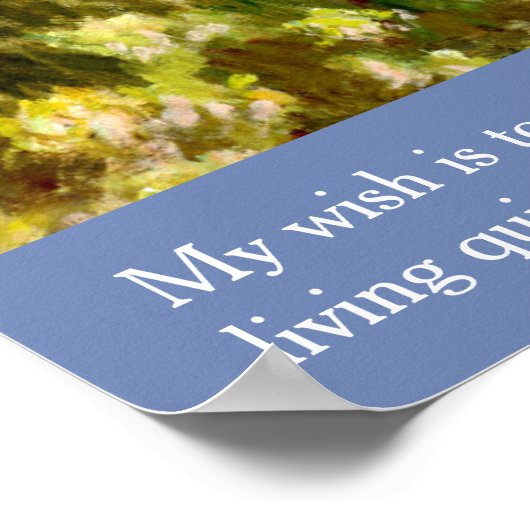 Claude Monet Art Natuur Quote Springtime schildere Poster (Hoek)