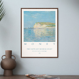 Claude Monet Art Print bij laagwater in Pourville 