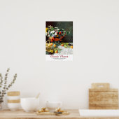Claude Monet Art Quote Flowers en Fruit Poster (Keuken)