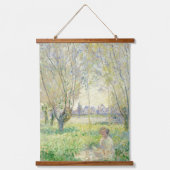 Claude Monet Art Vrouwen Zittend Onder Willow Hangend Wandkleed (Voorkant)
